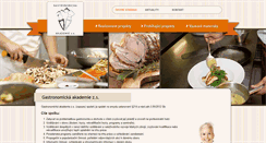 Desktop Screenshot of gastroakademie.cz